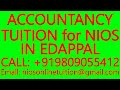 ACCOUNTANCY TUITION for NIOS IN EDAPPAL- SECONDARY &amp; SENIOR SECONDARY- MATHEMATICS, SCIENCE, PHYSICS
