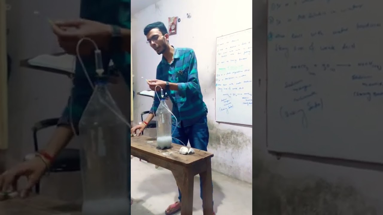 Production of  Acetylene (Welding Gas ⛽️)  .#chemicals #chemistry #practical #reaction