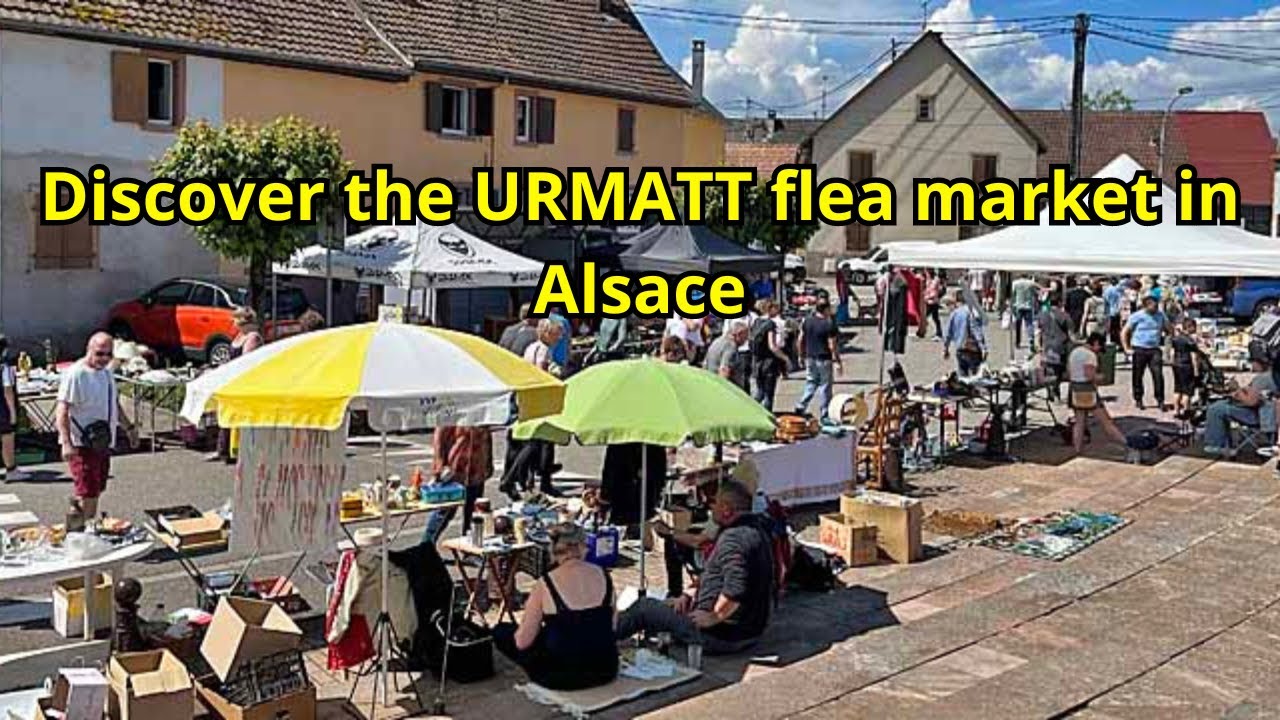 URMATT ALSACE France beautiful flea market near Strasbourg, Obernai, Colmar - Marché aux puces