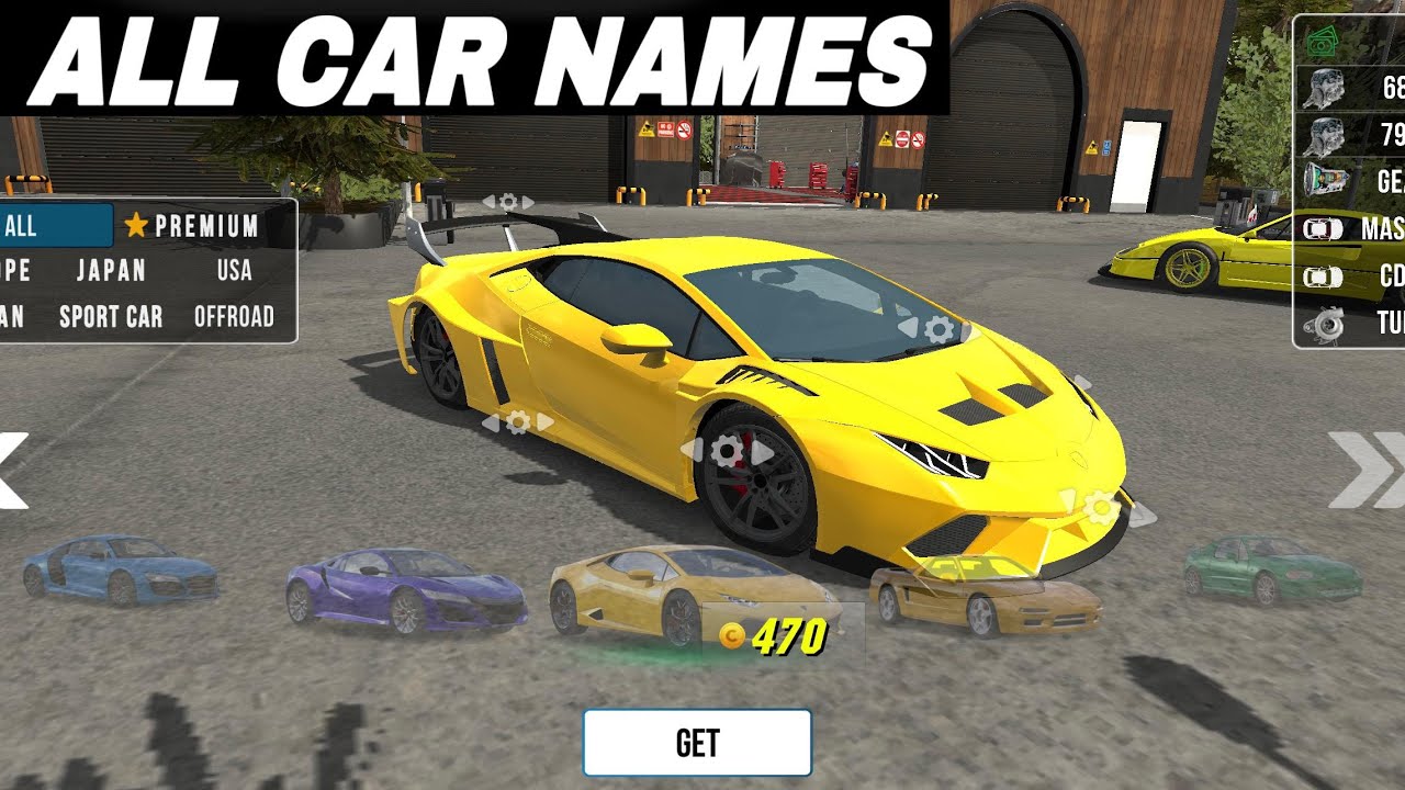 All Car Names in Car Parking Multiplayer, New Update V-4.9.2