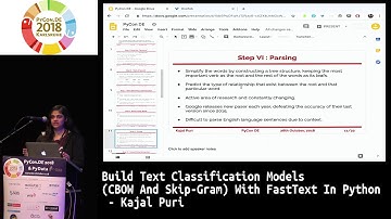 PyCon.DE 2018: Build Text Classification Models With FastText In Python - Kajal Puri