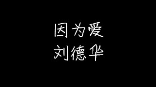 刘德华 - 因为爱 (动态歌词)