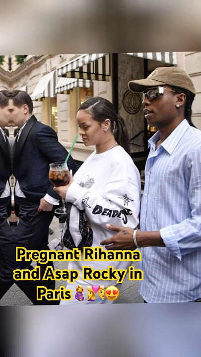 Pregnant Rihanna and Asap Rocky in Paris 🤰👩‍❤️‍👨😍 #love #youtubeshorts #couple #rihanna