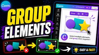 How to Group Elements in Canva | iPad, PC, Mac, Mobile & Desktop (Pc)