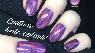 Custom Colour Holographic Nails - Reverse Technique! screenshot 5