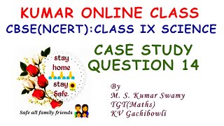 Science Class IX Case Study Based Question 14 (Case Study Based Question Series)