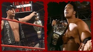 The Rock Steals Stone Colds Intercontinental Championship Belt.