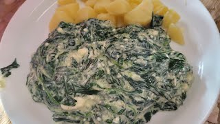 SPINACH  IN WHITE SAUCE SPINACH RECIPE #SHORTS