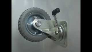 最小径空気入りタイヤキャスターストッパー付　中部産業㈱　名古屋市