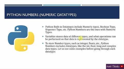 What are Numeric Datatypes in Python | Amit Thinks