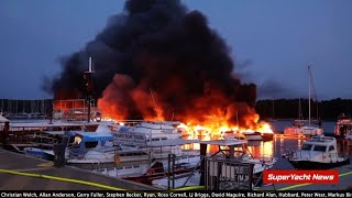 Massive Blaze Partially Destroys Entire Marina | SY Clips