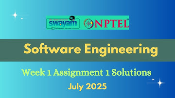 NPTEL Software Engineering-IITKGP Week 1 Assignment 1 Solutions July 2025
