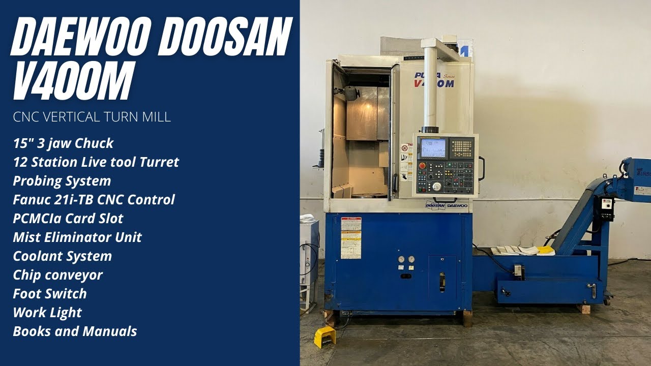 Doosan Daewoo Puma V400M CNC Vertical Turn Mill 15