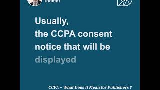 CCPA consent noticed should be customized