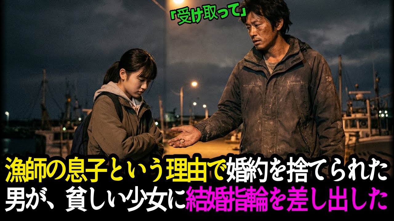漁師の息子という理由で婚約を捨てられた男が、貧しい少女に結婚指輪を差し出した