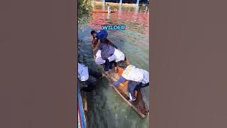 Their boat flipped over