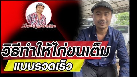 ก.ถ่ายขน ถ้าอยากให้ขนเต็มเร็วต้องทำอย่างไร??