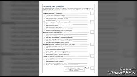 CRAAP Website Evaluation