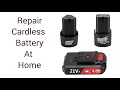 Cardless drill battery repair  assembling and disassembling optronics technician