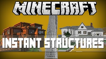 Minecraft: INSTANT STRUCTURES (AMAZING VILLAS,BIG MODERN HOUSES & MORE!) Mod Showcase