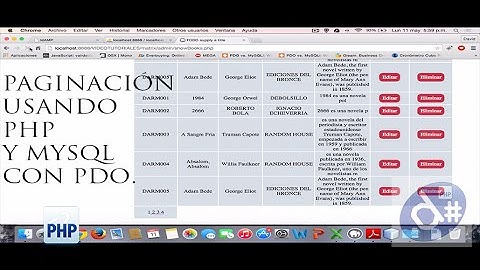 Paginación con PHP y MySQL, PDO