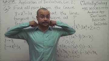 AOD 02 Lec Application of Derivatives Class 12 Chapter 6 Tangent Normal Angle between Curves Newton