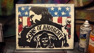 Full Stencil Art Sons of Anarchy by BASE45 News