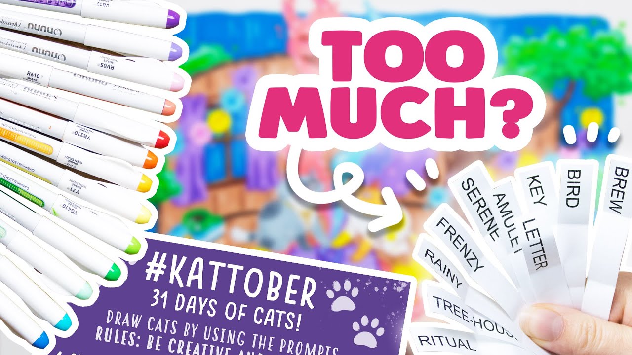 TOO MANY Art Prompts for 1 Drawing? - Kattober 2025