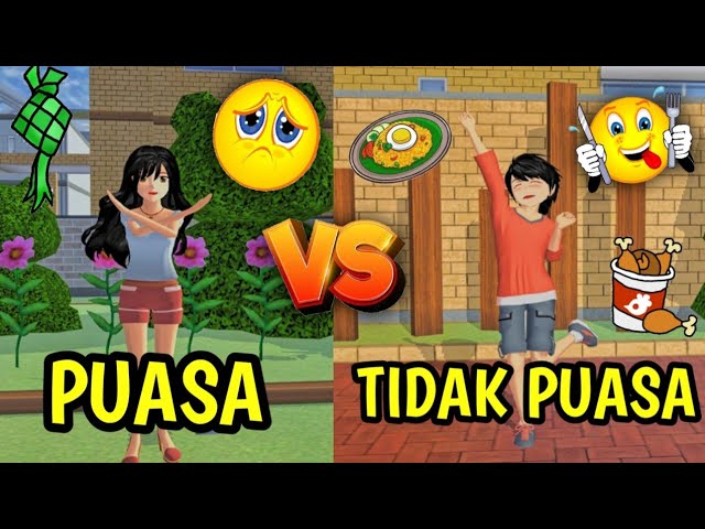 PUASA VS TIDAK PUASA!! EDISI BULAN RAMADHAN || SAKURA SCHOOL SIMULATOR INDONESIA class=