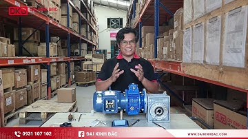 Giảm tốc 02 lần với hộp giảm tốc GHM và điều tốc UDL lắp motor điện Hyosung 0.75kw