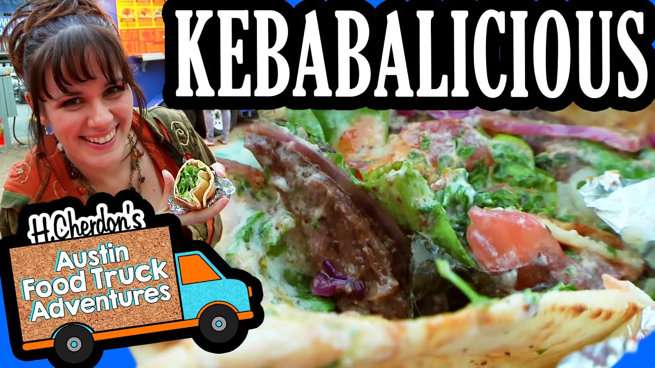 Kebabalicious Wraps Falafel, H.Cherdon's Austin Food Truck Adventures, 2.11 Trucklandia YouTube