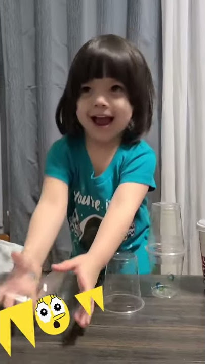Another way of stacking cups by a toddler!!