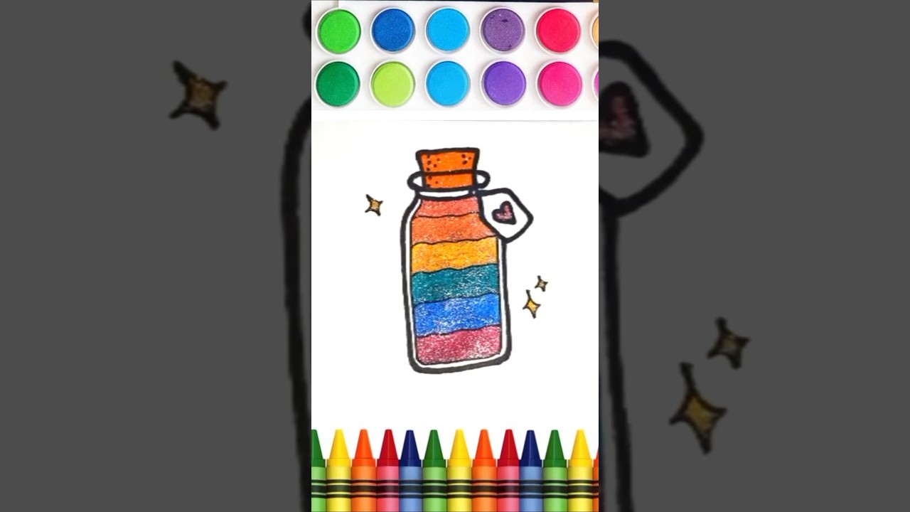 Glitter Bottle Draw & Color 