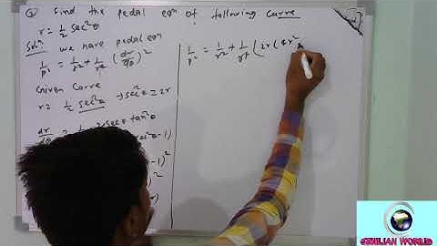 pedal equation example  differential calculus and its application 5