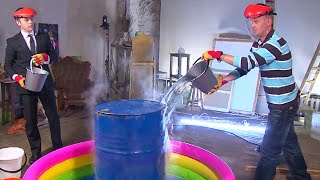 Air Pressure Experiment Crushing Cans And A Steel Drum