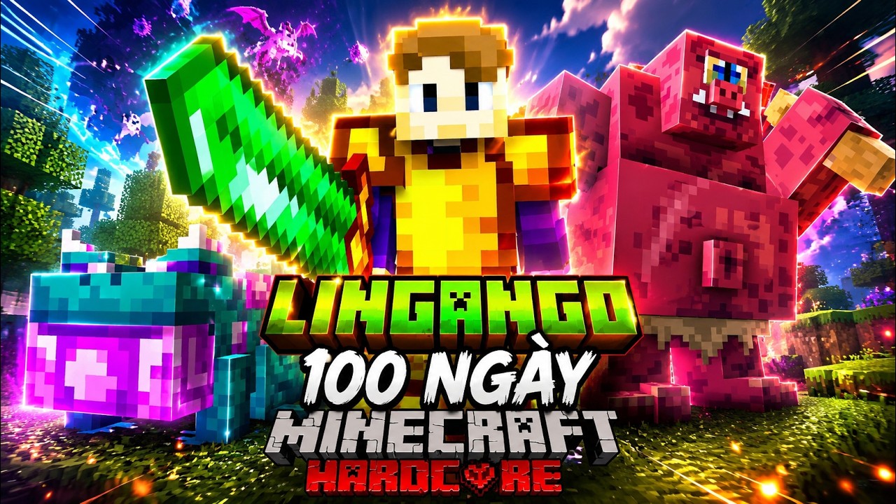 Tôi Đã Sinh Tồn 100 Ngày Trong MINECRAFT LINGANGO Siêu Khó!!! - YouTube