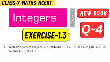 Class 7 Maths Chapter 1 Integers NCERT Exercise 1.3 Question number 4 Solved | CBSE RBSE GSEB