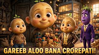 Gareeb Aloo Kaise Bana Crorepati 🥔💰  Emotional Vegetable Story  3D Animated Movie