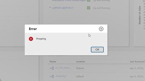 How to fix error in creating mapping in IICS