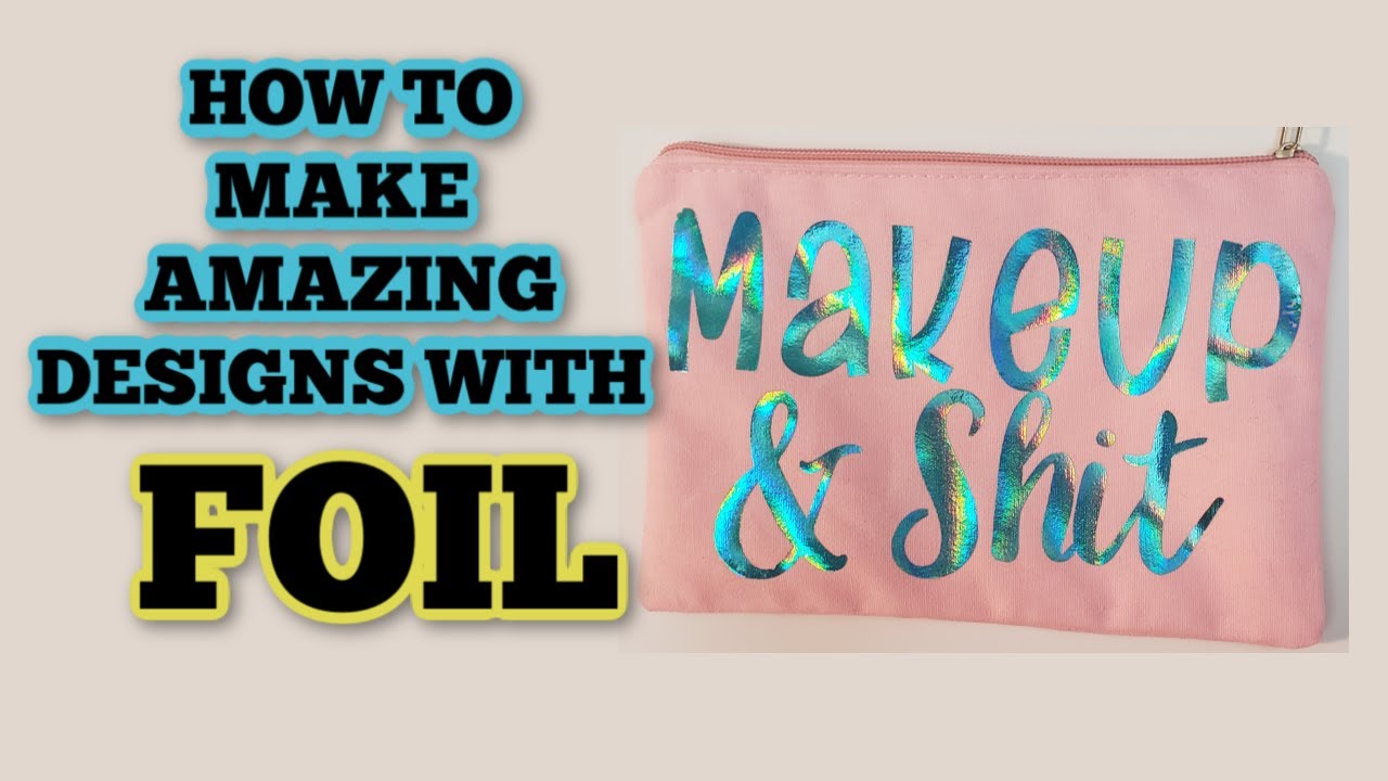 How to use Foil Makeup bag decoration Wedding gift foil HTV