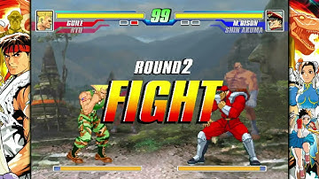 Capcom Fighting Evolution (PS5) Ryu & Guile Vs. Shin Akuma & M. Bison