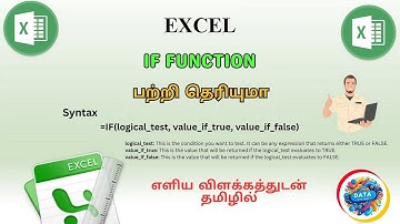 EXCEL IF CONDITION IN TAMIL | IF FUNCTION IN EXCEL | IF FORMULA IN EXCEL WITH MULTIPLE CONDITIONS