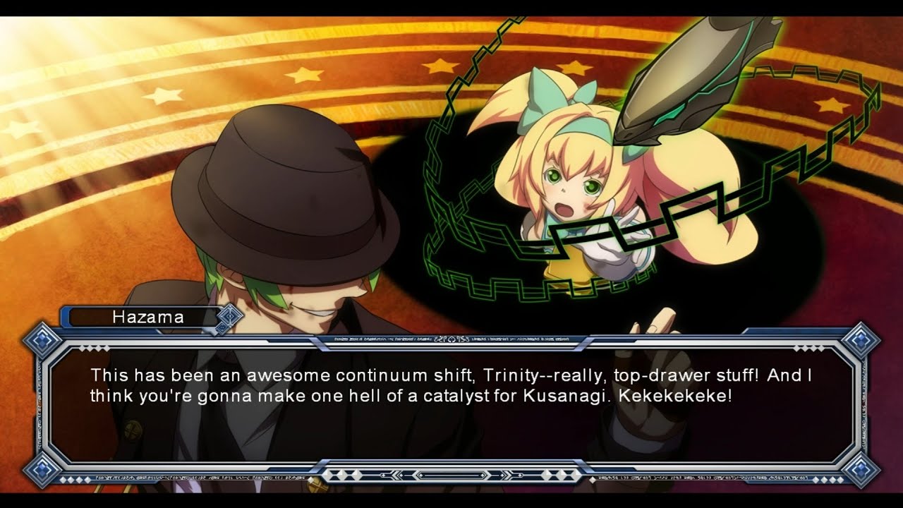 BlazBlue Continuum Shift - Platinum the Trinity - Scapegoat - Path 1 - Bad Ending (no commentary)