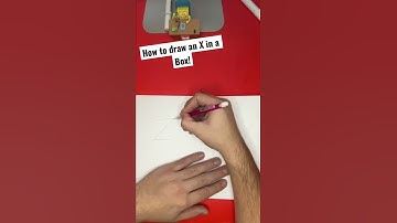 How to Draw an X in a Box Without Crossing Lines #shorts