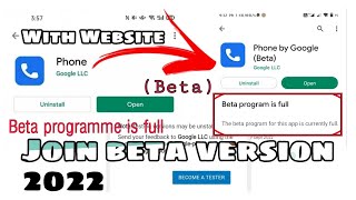 How to join Beta version to Google phone app 2022 | Beta programme is full 🥺 screenshot 1