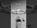 0% vs 100% Softness Cube x Ring 3D Soft body simulation #3d #shorts #satisfying #blender3d