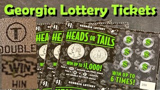 Georgia Lottery Week Episode 1: (10) $1 Heads Or Tails Tickets