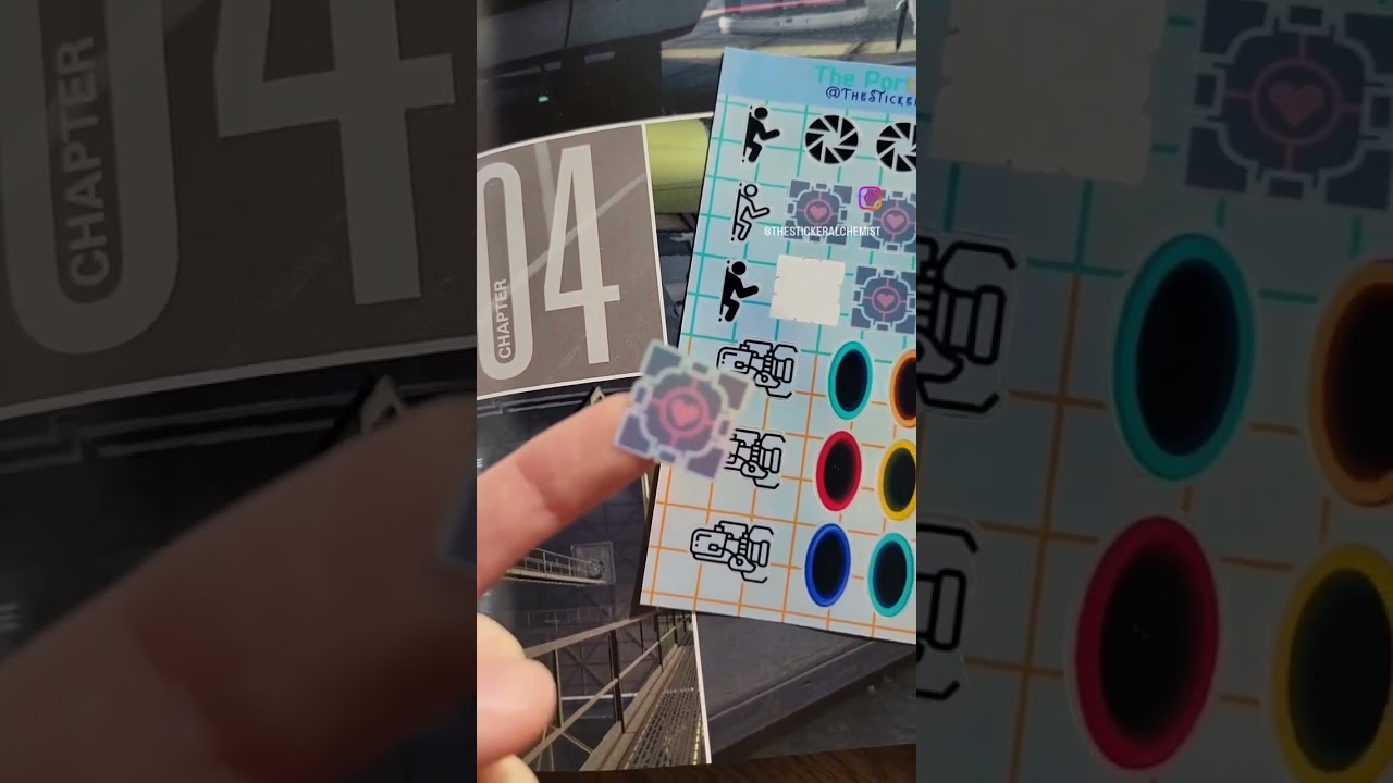 See the new Portal sticker sheet in my shop, for science!🍰🕳️