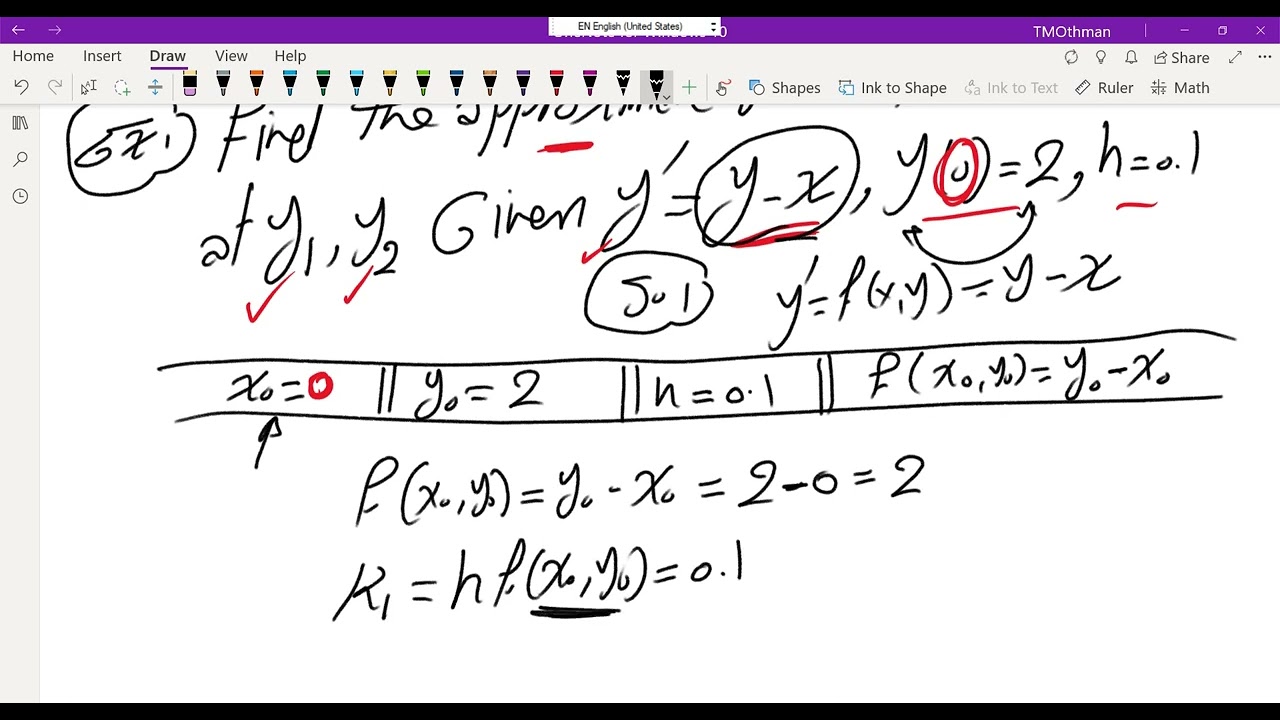 Runge-Kutta 1st order diff. eqns