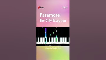 Paramore - The Only Exception - EASY Piano TUTORIAL by Piano Fun Play #YouTubeShorts #shorts